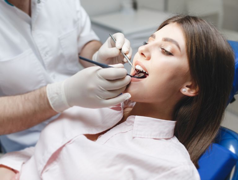 woman during dental checkup